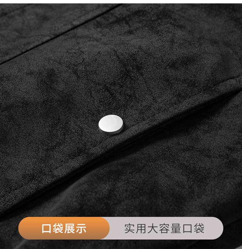 국경 간 높은 품질 봄 가을 새로운 재킷 재킷 남자 패션 단색 폴로 칼라 재킷 루즈핏 캐주얼 재킷 야외 상세 이미지 21