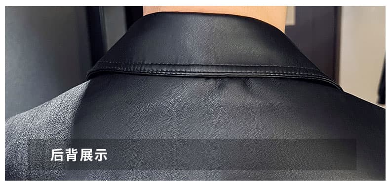 국경 간 봄 가을 오토바이 재킷 청소년 남성 스탠드 칼라 pu 재킷 캐주얼 스탠드 칼라 가죽 재킷 방풍 보온 재킷 상세 이미지 18