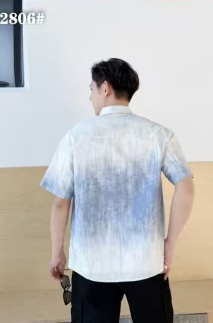 국경 간 개체 수 있습니다. 맞춤 제작 높은 품질 순면 남성 여름 얇은 스타일 반팔 캐주얼 다용도 셔츠 폴로 칼라 맨위 상세 이미지 6