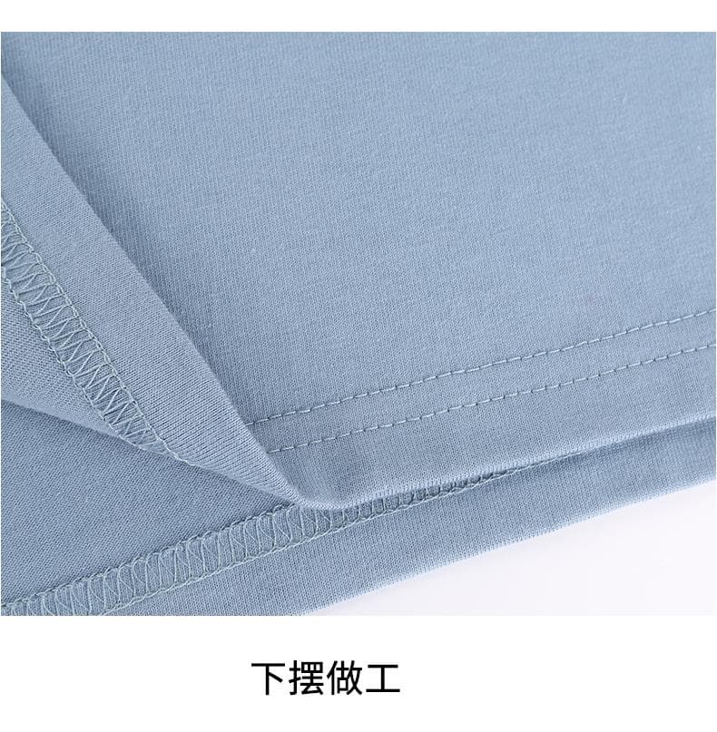 국경 간 새로운 남성 일반 섹션 다용도 순면 무거운 단색 라운드 넥 티셔츠 캐주얼 루즈핏 맨위 티셔츠 반팔 상세 이미지 19