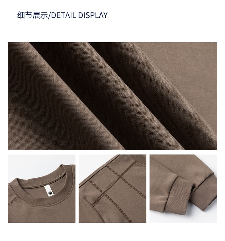 국경 간 어깨 패드 긴팔 티셔츠 남성 긍정적 인 어깨 후드티 아메리칸 악당 잘 생긴 디자인 센스 라운드 넥 디스플레이 어깨 루즈핏 맨위 상세 이미지 4