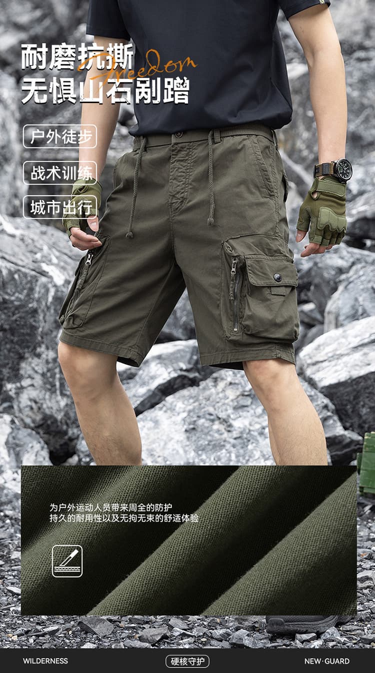 여름 새로운 3 차원 기타 가방 하드 코어 워크웨어 오부 바지 캐주얼 루즈핏 남성 반바지 조수 브랜드 고급 센스 남성 의류 상세 이미지 3