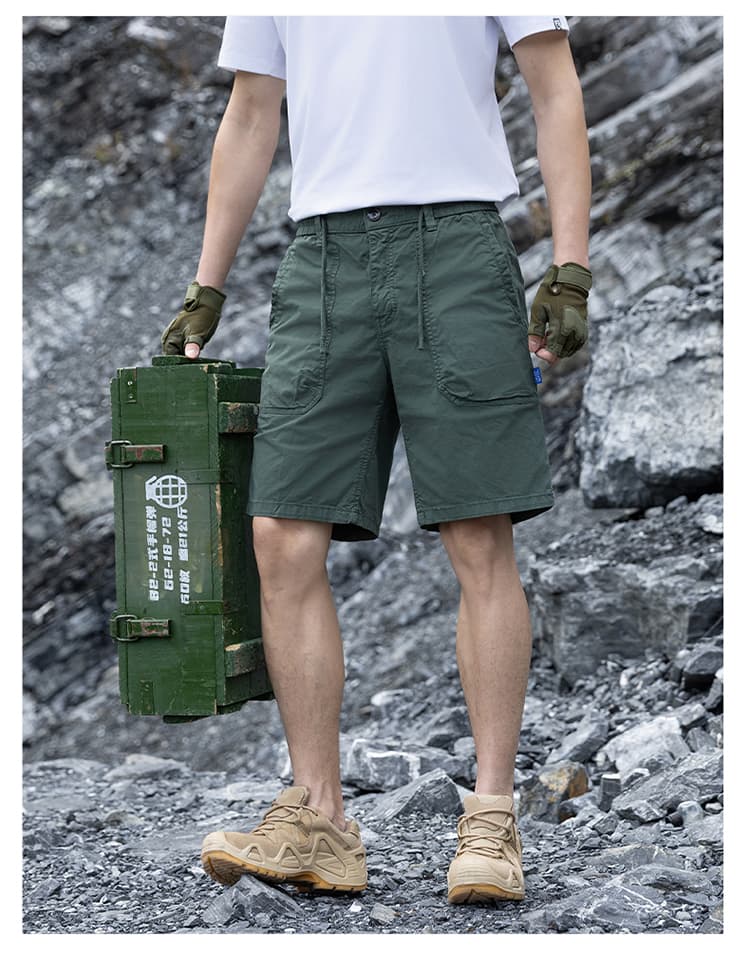 국경 간 순면 워싱 여름 새로운 다섯 노동 분업 바지 캐주얼 루즈핏 남성 반바지 조수 브랜드 고급 센스 남성 의류 상세 이미지 21
