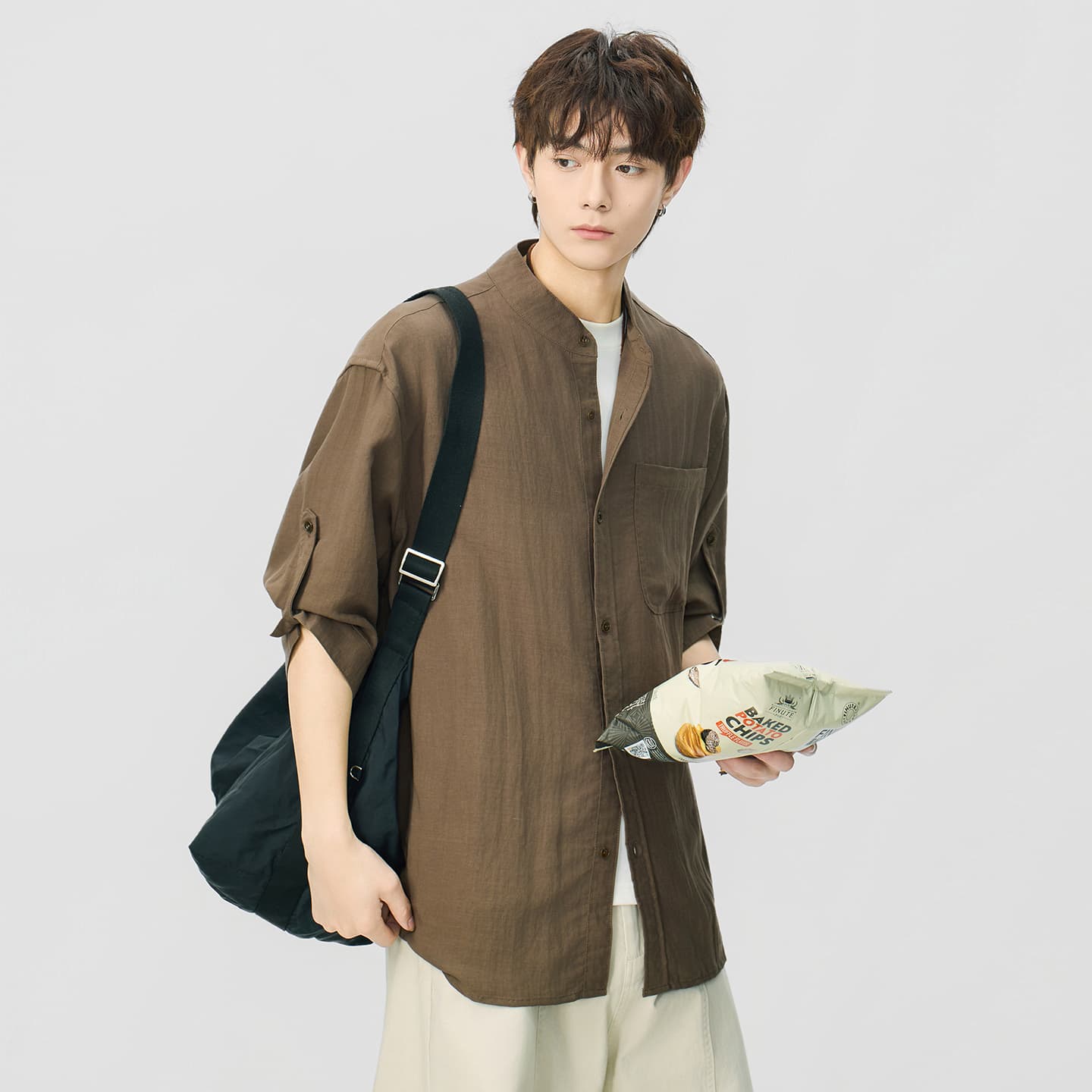 국경 간 캐주얼 남성 여름 루즈핏 일본식 다용도 반팔 티셔츠 조수 브랜드 2026 새로운 오픈 가디건 반소매 맨위