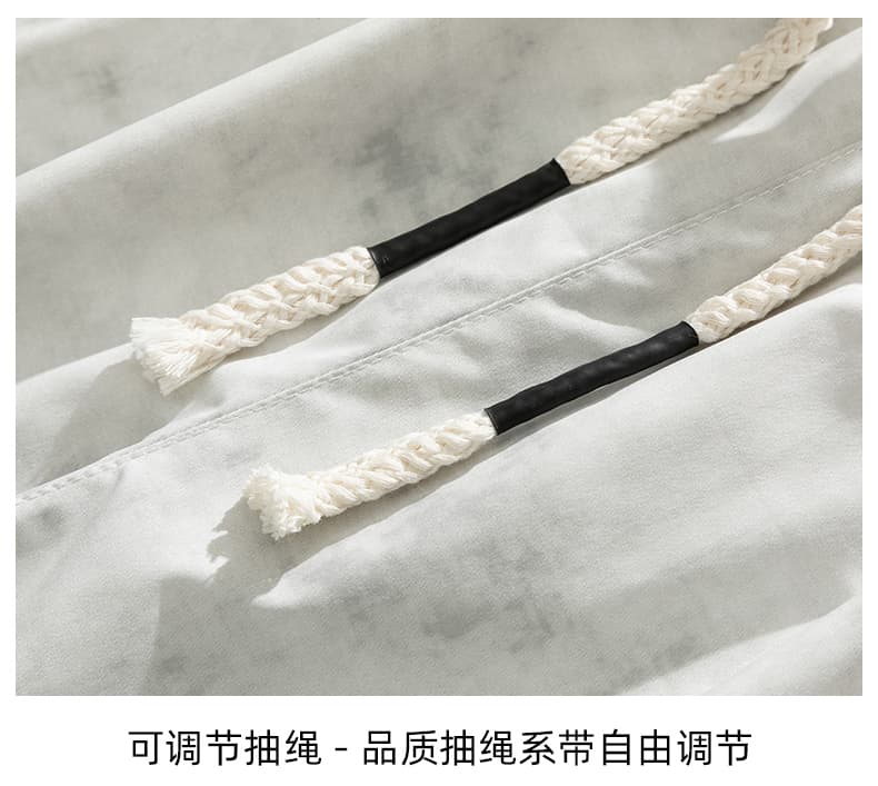 국경 간 염색 여름 캐주얼 세트 남성 하프 지퍼 스탠드 칼라 반팔 오부 바지 루즈핏 트렌드 투피스 세트 상세 이미지 27