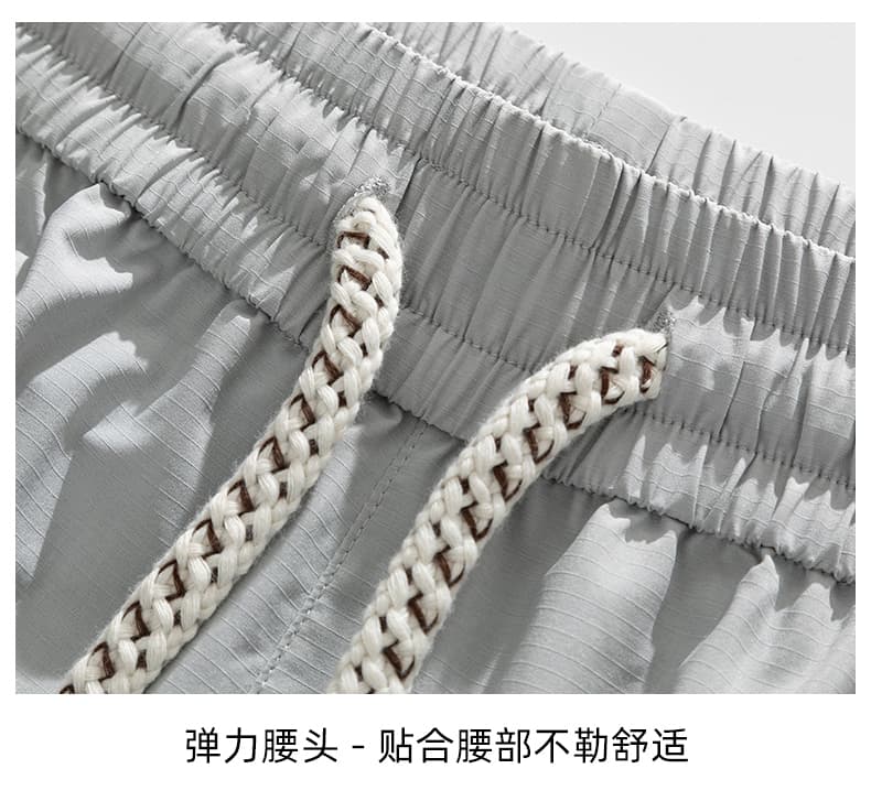 국경 간 워크웨어 세트 셔츠 남성 여름 조수 브랜드 루즈핏 캐주얼 악당 잘 생긴 셔츠 반바지 커플 투피스 세트 상세 이미지 25