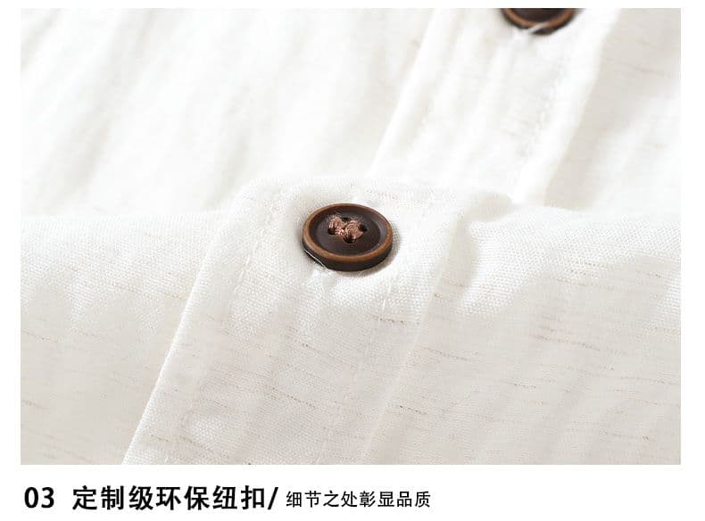 여름 단색 디자인 센스 캐주얼 셔츠 남자 반팔 루즈핏 트렌드 미니멀리즘 주간 실크 마 남성 의류 얇은 스타일 셔츠 상세 이미지 13