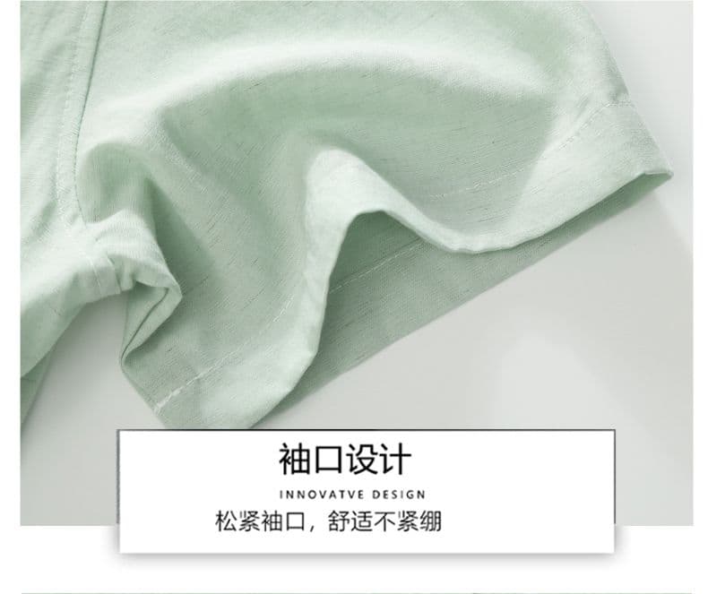 주간 실크 아마 일본식 반팔 셔츠 루즈핏 미니멀리즘 인기 다용도 편안함 단색 자수 새로운 여름 셔츠 상세 이미지 17