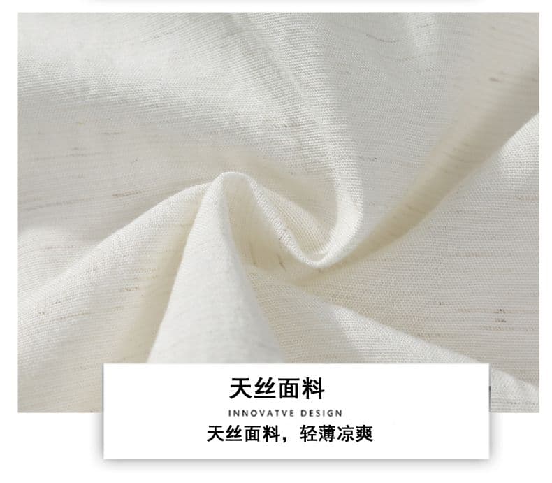 새로운 여름 주간 실크 아마 통기성 반팔 셔츠 루즈핏 미니멀리즘 인기 다용도 편안함 단색 자수 셔츠 상세 이미지 19