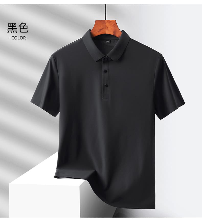 얼음 실크 없음 흔적 POLO 셔츠 남성 반팔 여름 비즈니스 캐주얼 단색 폴로 칼라 속도 건조한 통기성 무료 뜨거운 맨위 상세 이미지 26