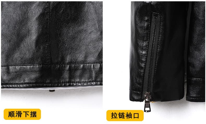 국경 간 새로운 트렌드 폴로 칼라 가죽 자켓 남자 봄 가을 소프트 스킨 몸매 가꾸기 지퍼 주머니 다용도 캐주얼 오토바이 가죽 재킷 상세 이미지 23