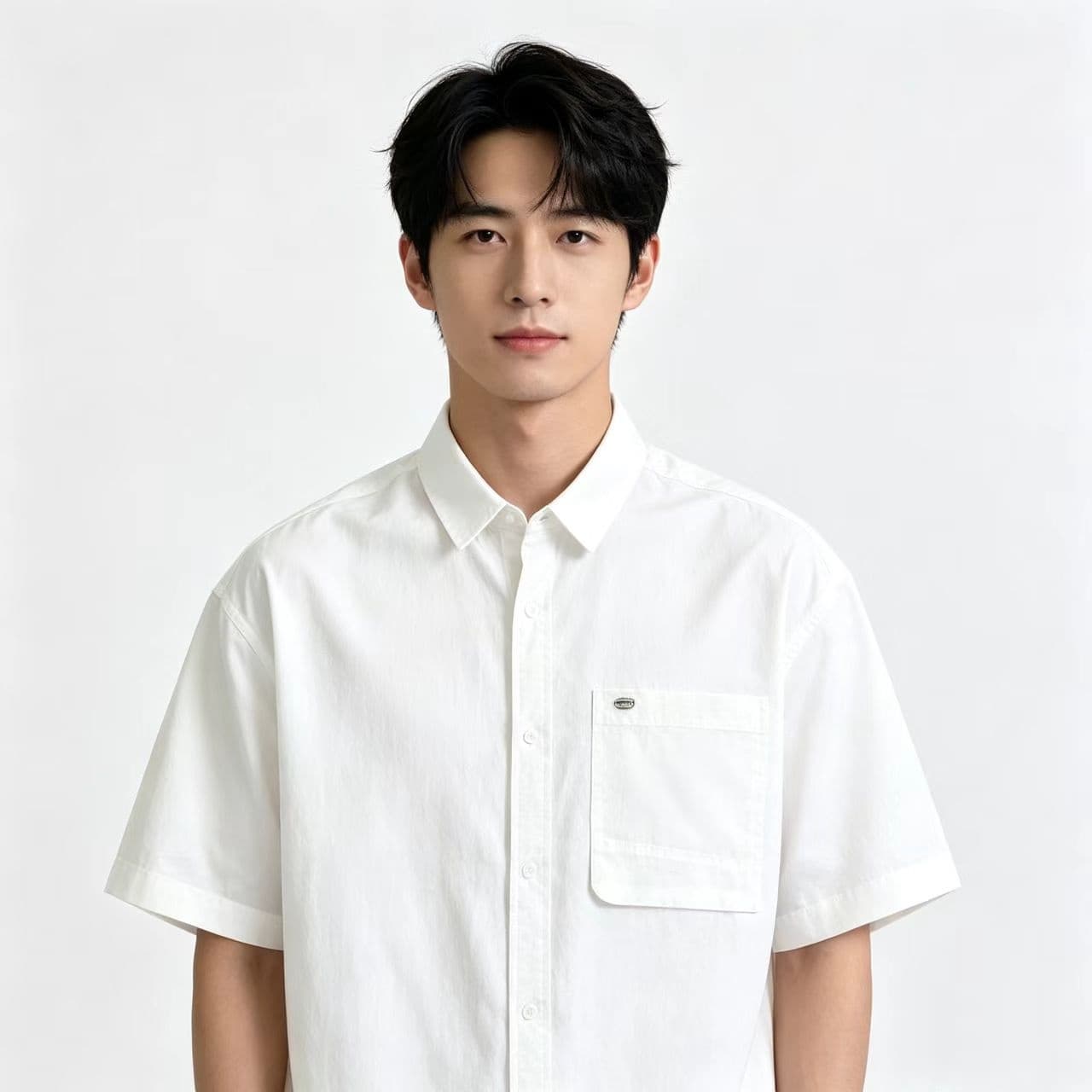 개체 높은 품질 남자 루즈핏 단색 면 소재 반팔 캐주얼 폴로 칼라 다용도 주머니 반소매 청년 셔츠 맨위 상세 이미지 23