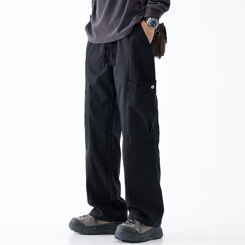 국경 간 아메리칸 낙하산 병 워크웨어 바닥 청소 바지 봄 여름 가을 조수 브랜드 스트레이트 요금 캐주얼 바지 루즈핏 다용도 롱 바지 이미지 2