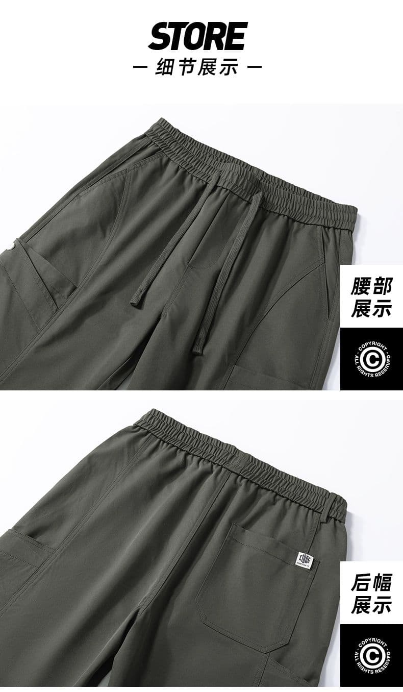 국경 간 아메리칸 낙하산 병 워크웨어 바닥 청소 바지 봄 여름 가을 조수 브랜드 스트레이트 요금 캐주얼 바지 루즈핏 다용도 롱 바지 상세 이미지 25