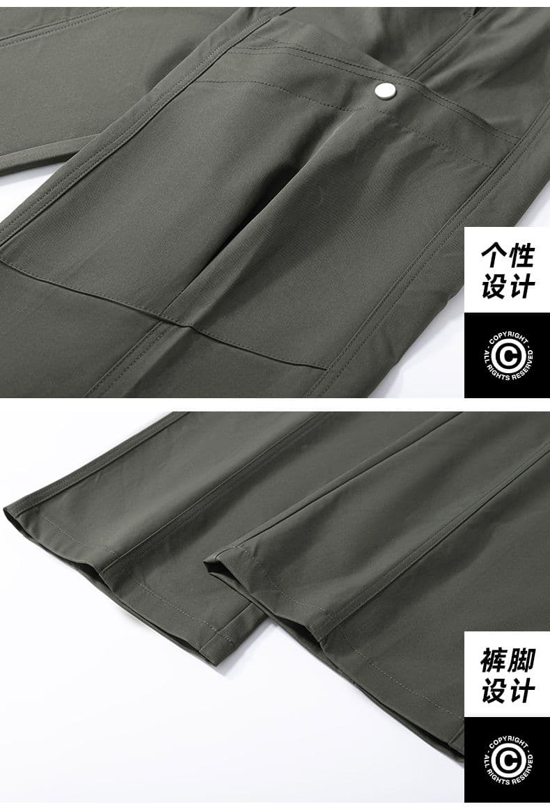 국경 간 아메리칸 낙하산 병 워크웨어 바닥 청소 바지 봄 여름 가을 조수 브랜드 스트레이트 요금 캐주얼 바지 루즈핏 다용도 롱 바지 상세 이미지 26