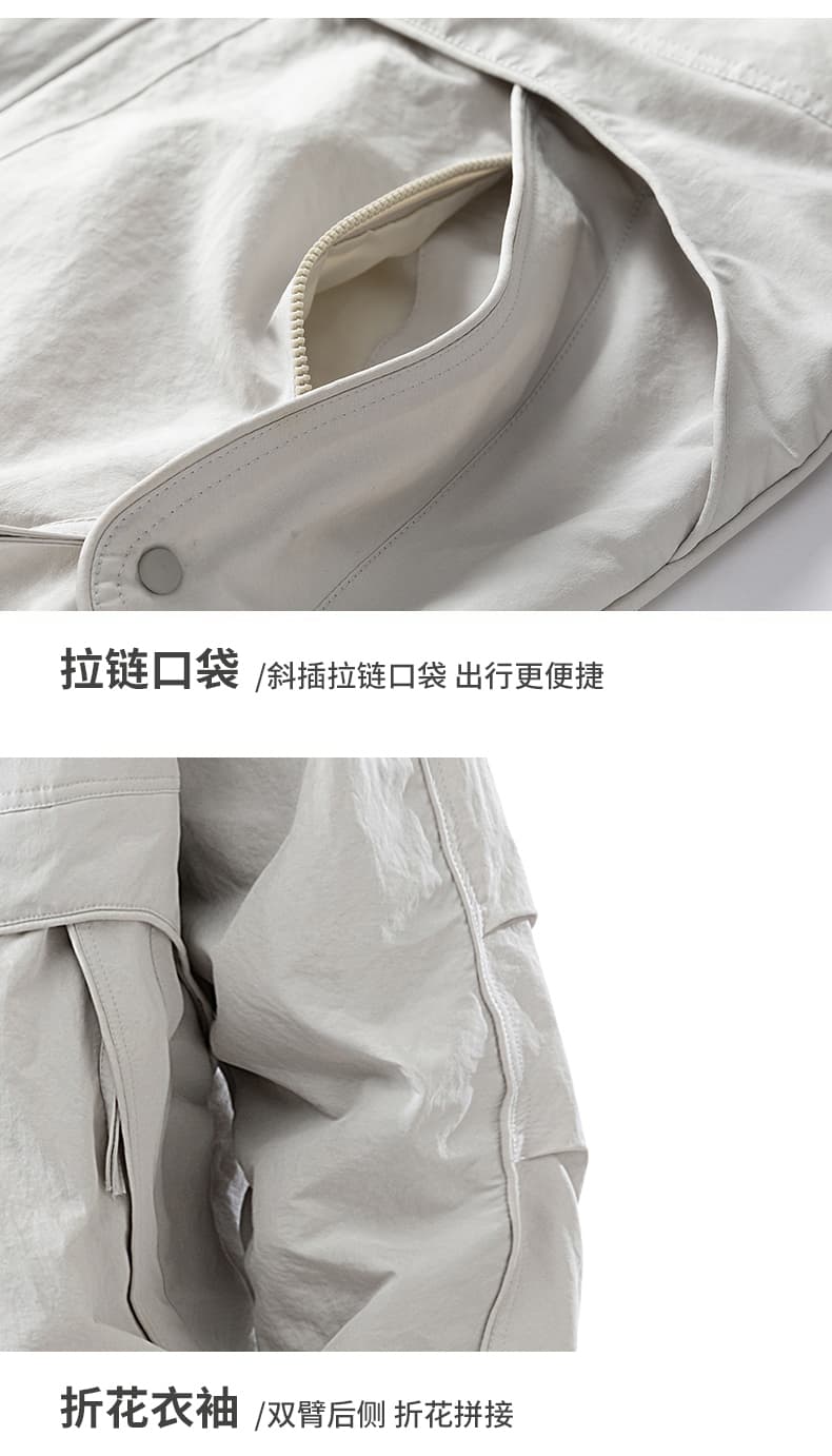 봄 가을 새로운 스탠드 칼라 캐주얼 재킷 남자 한국 스타일 패션 트렌드 재킷 남성 의류 잘 생긴 루즈핏 다용도 옷 상세 이미지 15