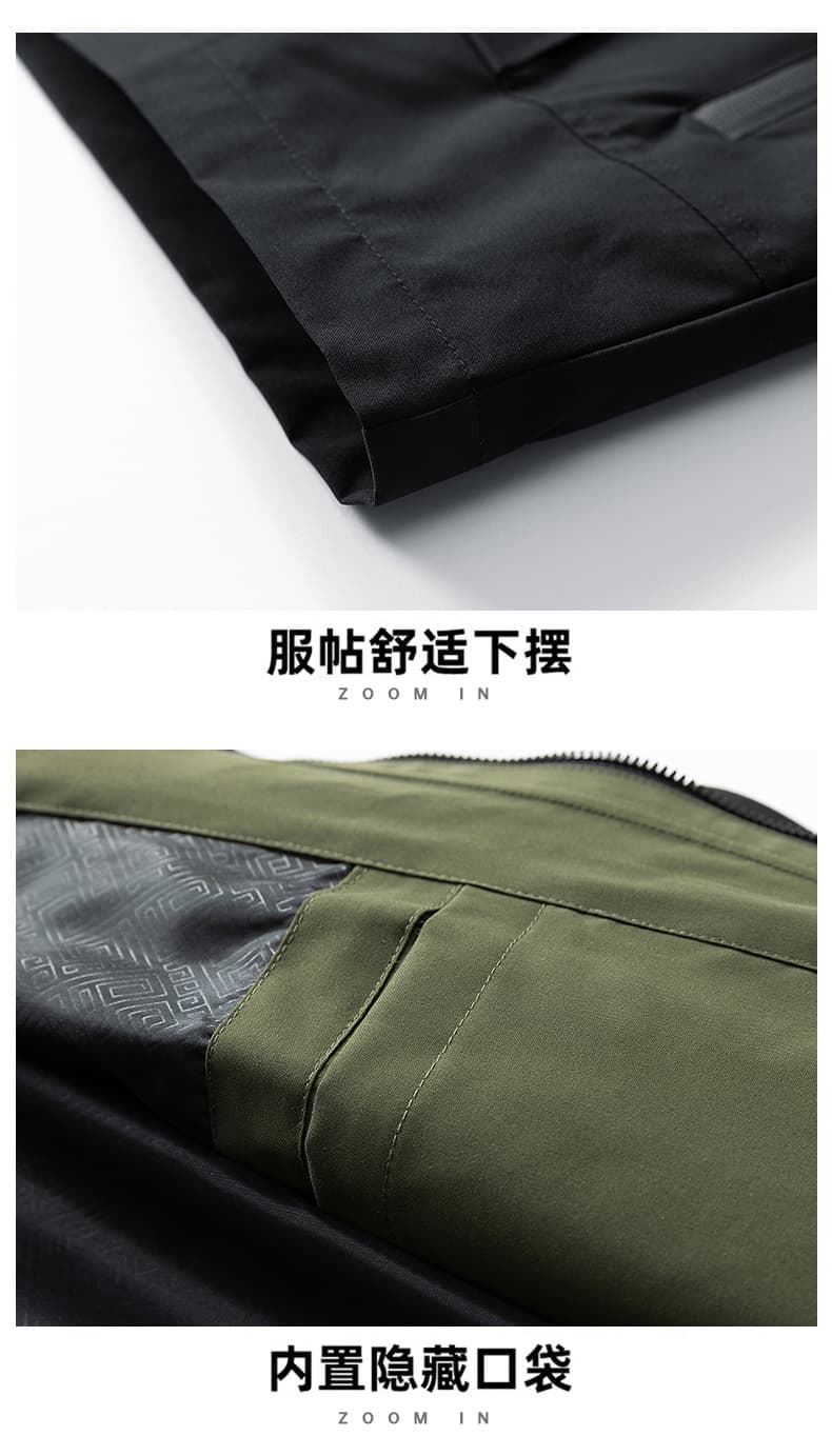 남성 세 국방 요금 외투 새로운 재킷 봄 가을 패션 조수 브랜드 후드 워크웨어 잘 생긴 캐주얼 다용도 상세 이미지 16