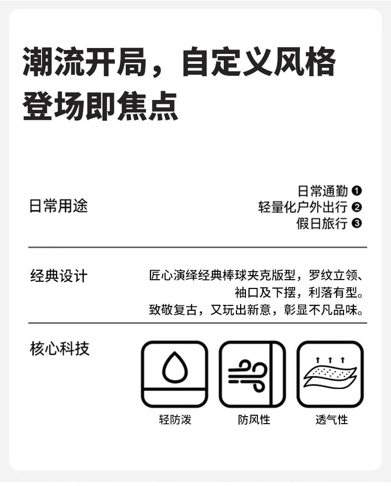 트렌드 스탠드 칼라 캐주얼 재킷 남성 2026 새로운 봄 가을 몸매 가꾸기 쇼트 스타일 청년 미니멀리즘 재킷 남성 상세 이미지 2