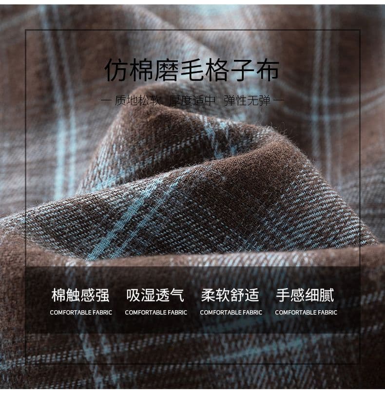 새로운 일본식 레트로 체크무늬 트렌드 커플 섹션 루즈핏 캐주얼 편안함 다용도 셔츠 남성 봄 가을 겨울 맨위 상세 이미지 2