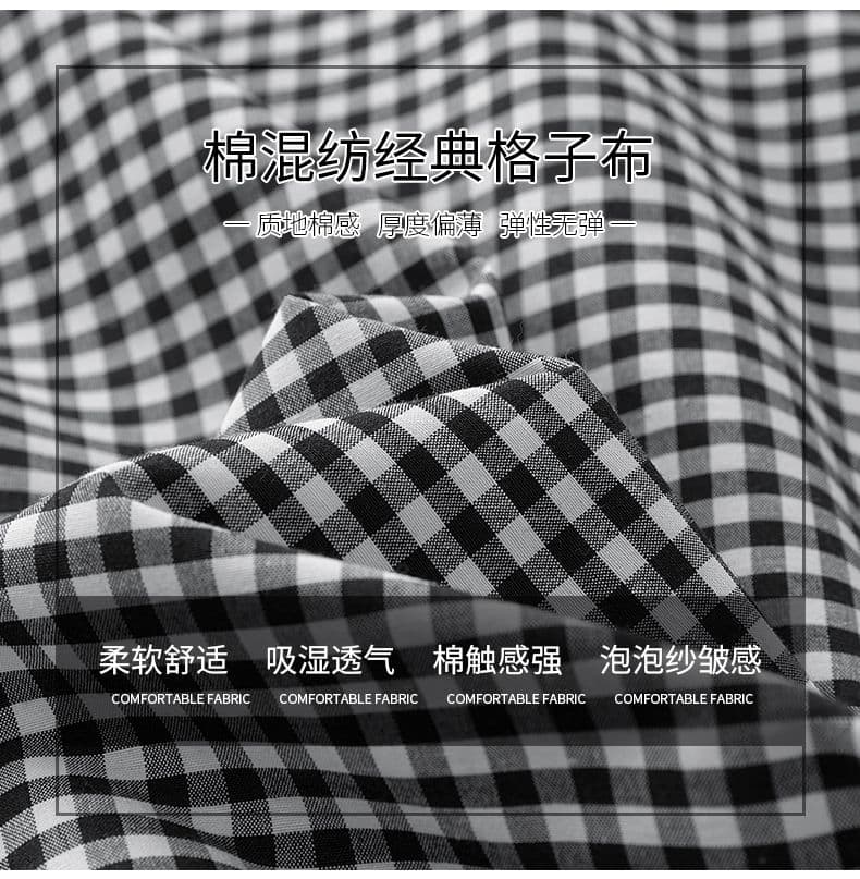 국경 간 폭발 일본식 레트로 격자 무늬 셔츠 남성 봄 가을 2026 새로운 트렌드 다용도 캐주얼 루즈핏 긴팔 상세 이미지 2