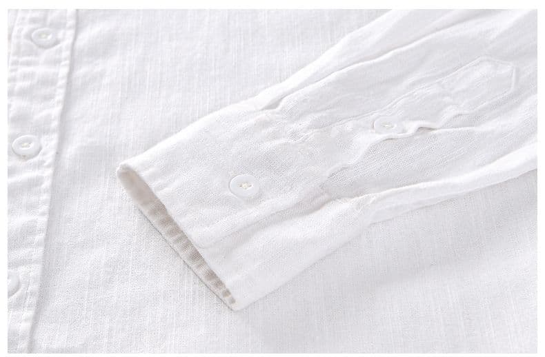 고급 센스 봄 가을 새로운 면 린넨 긴팔 셔츠 루즈핏 다용도 편안함 캐주얼 재킷 미니멀리즘 트렌드 맨위 상세 이미지 26