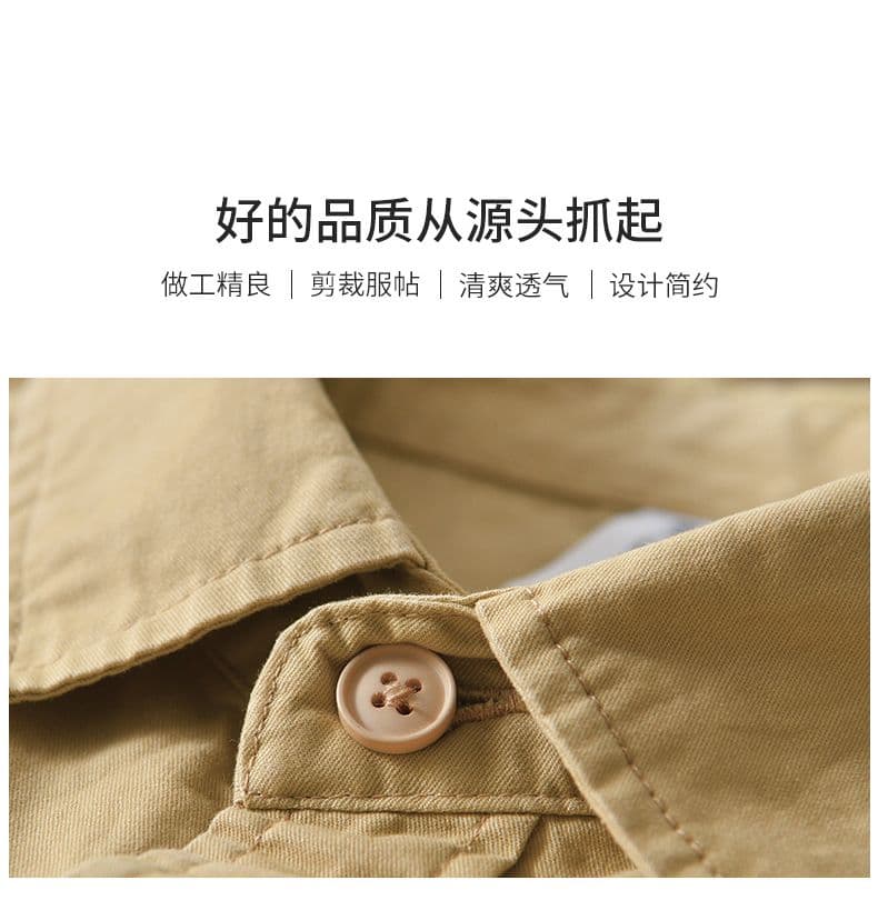 남성 면 100% 새로운 봄 가을 워크웨어 긴팔 셔츠 재킷 일본식 캐주얼 트렌드 레트로 셔츠 순면 맨위 상세 이미지 5