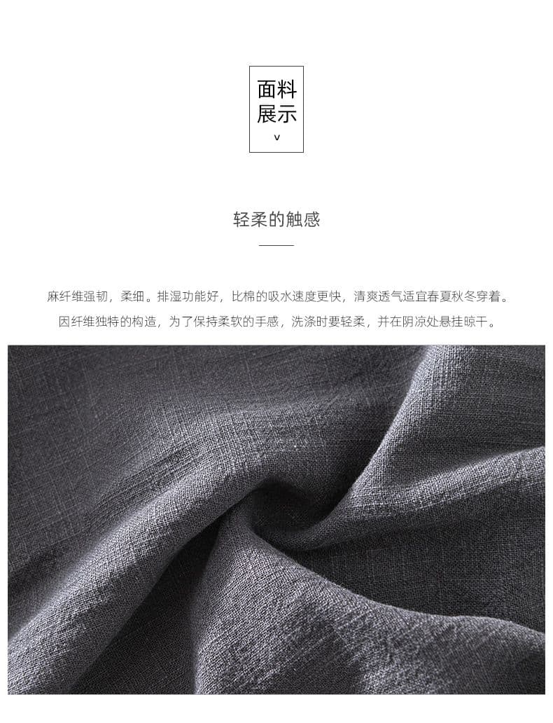 봄 가을 남성 새로운 높은 품질 면 린넨 미니멀리즘 단색 재킷 재킷 셔츠 레트로 루즈핏 캐주얼 야구 유니폼 상세 이미지 6
