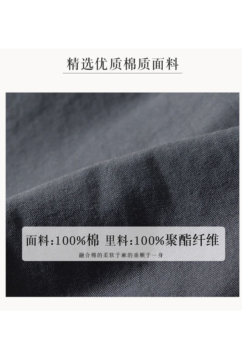 남성 새로운 순면 봄 가을 단색 긴팔 셔츠 재킷 레트로 루즈핏 캐주얼 주머니 높은 품질 셔츠 상세 이미지 3