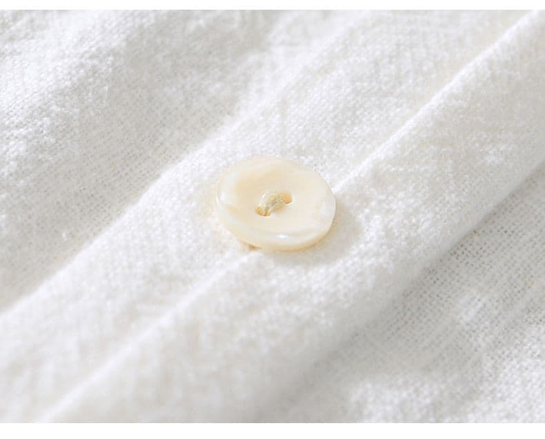 남성 새로운 캐주얼 미니멀리즘 긴팔 면 린넨 스탠드 칼라 셔츠 라미 루즈핏 외출용 셔츠 다용도 조수 브랜드 맨위 상세 이미지 17
