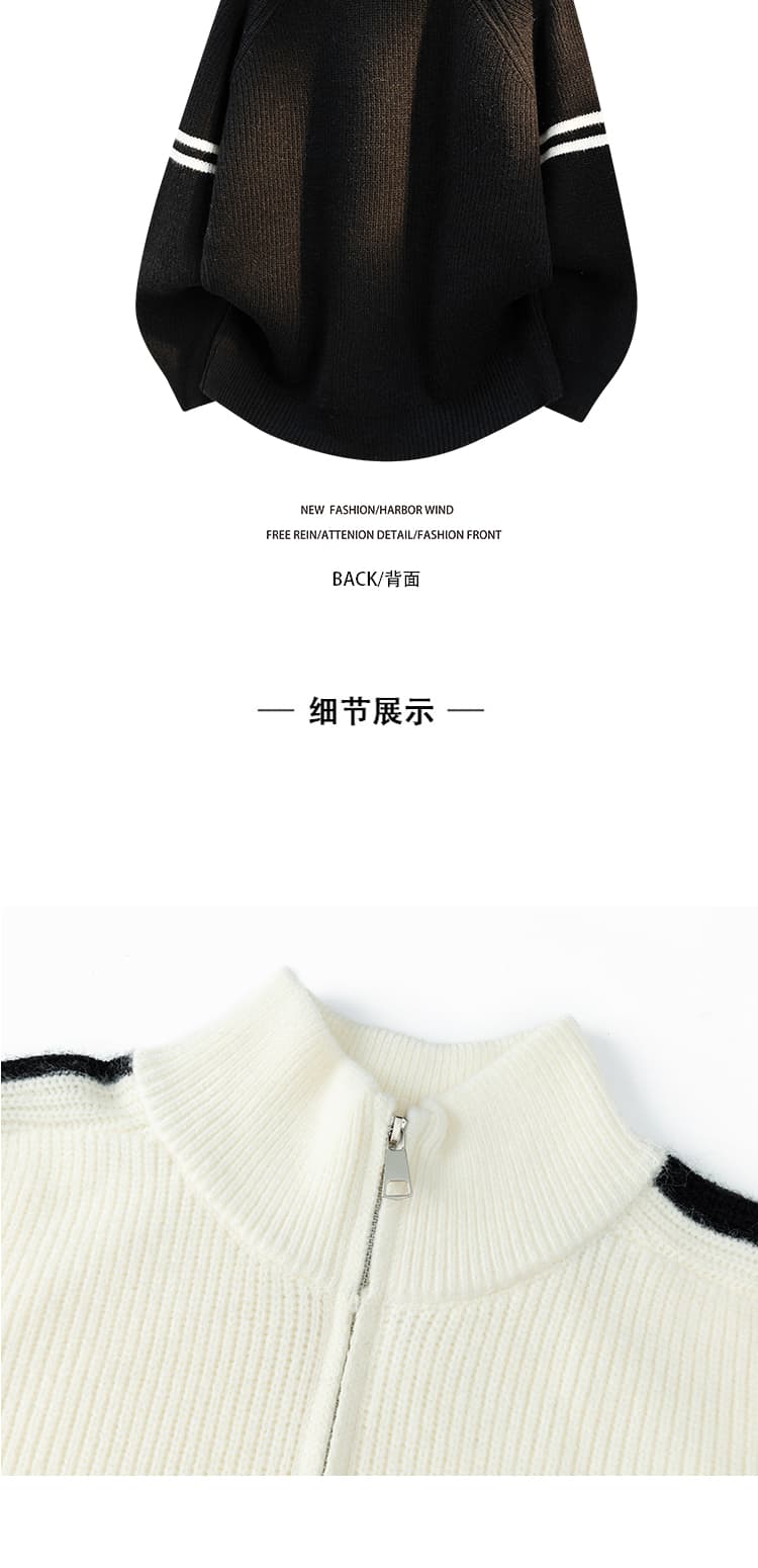 가을 겨울 두꺼운 보온 부드럽다 편안함 통기성 털 실 트렌디 에디션 패션 커플 다용도 오픈 가디건 니트 스웨터 코트 상세 이미지 6