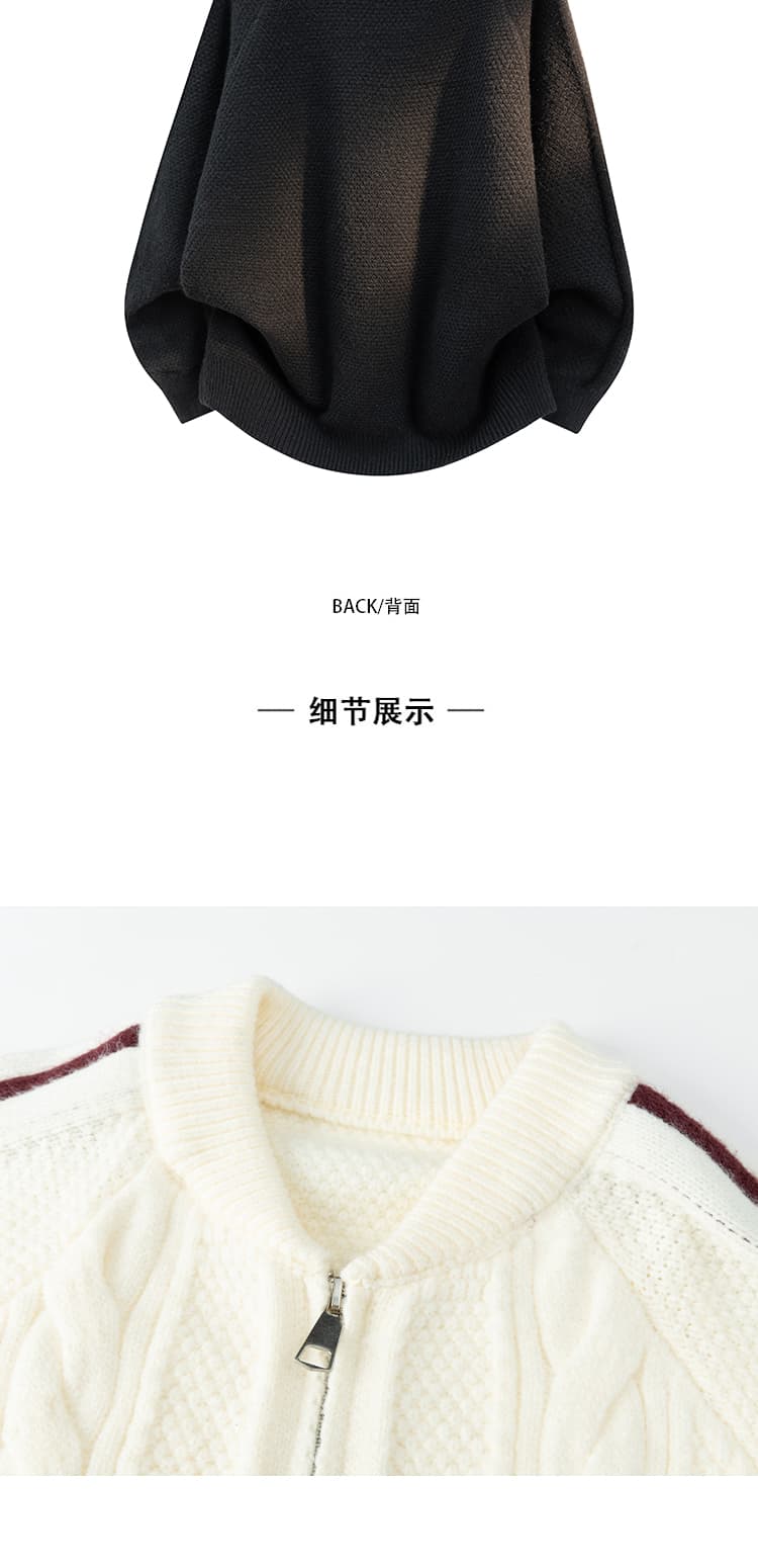 가을 겨울 두꺼운 보온 부드럽다 편안함 통기성 털 실 트렌디 에디션 패션 커플 다용도 오픈 가디건 니트 스웨터 코트 상세 이미지 5