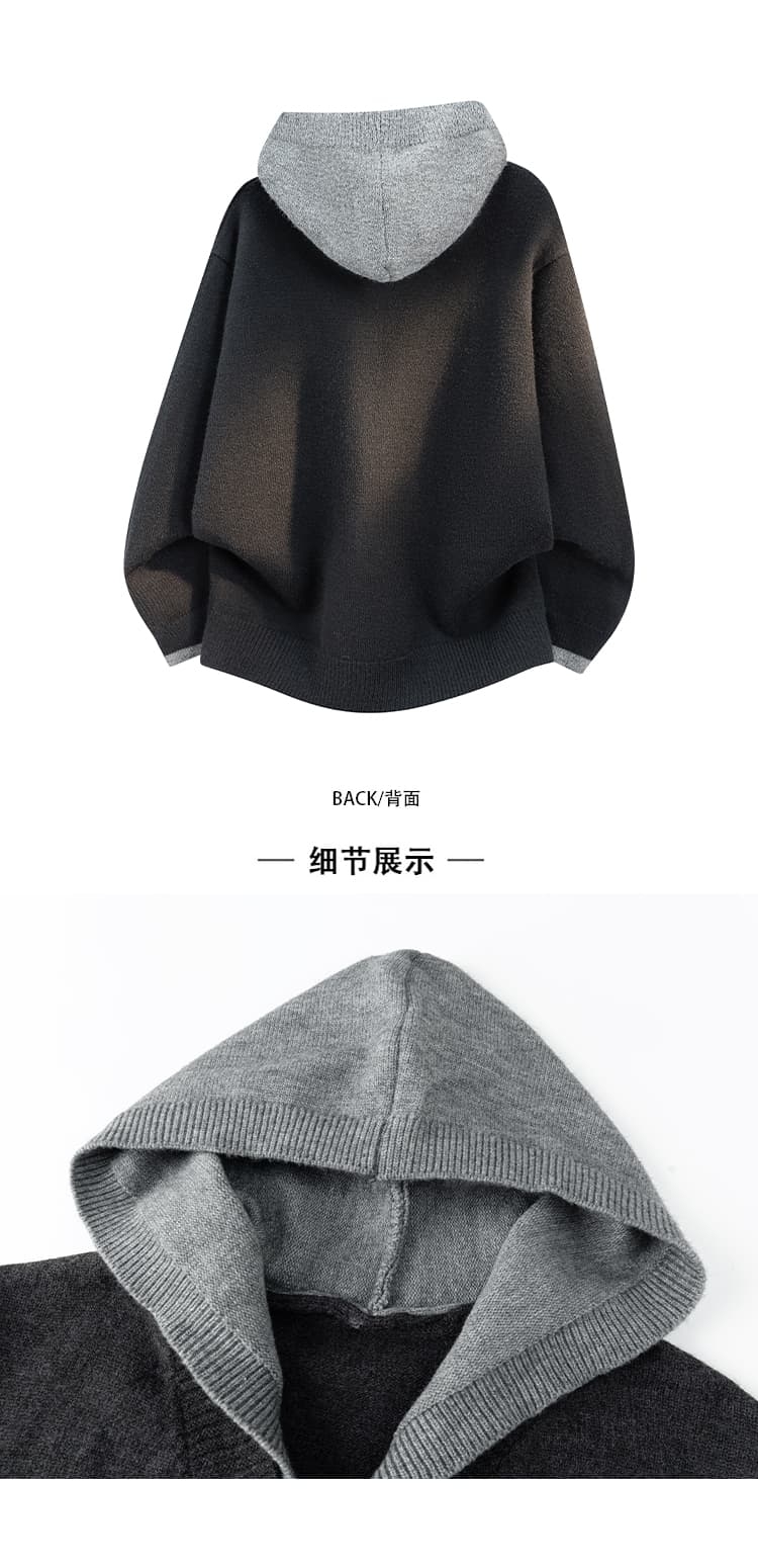 가을 겨울 두꺼운 보온 부드럽다 편안함 통기성 털 실 트렌디 에디션 패션 커플 다용도 오픈 가디건 니트 스웨터 코트 상세 이미지 6