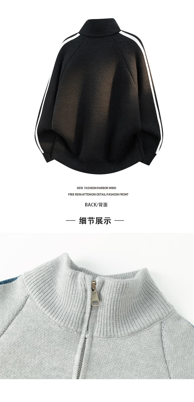 가을 겨울 두꺼운 보온 부드럽다 편안함 통기성 털 실 트렌디 에디션 패션 커플 다용도 오픈 가디건 니트 스웨터 코트 상세 이미지 6