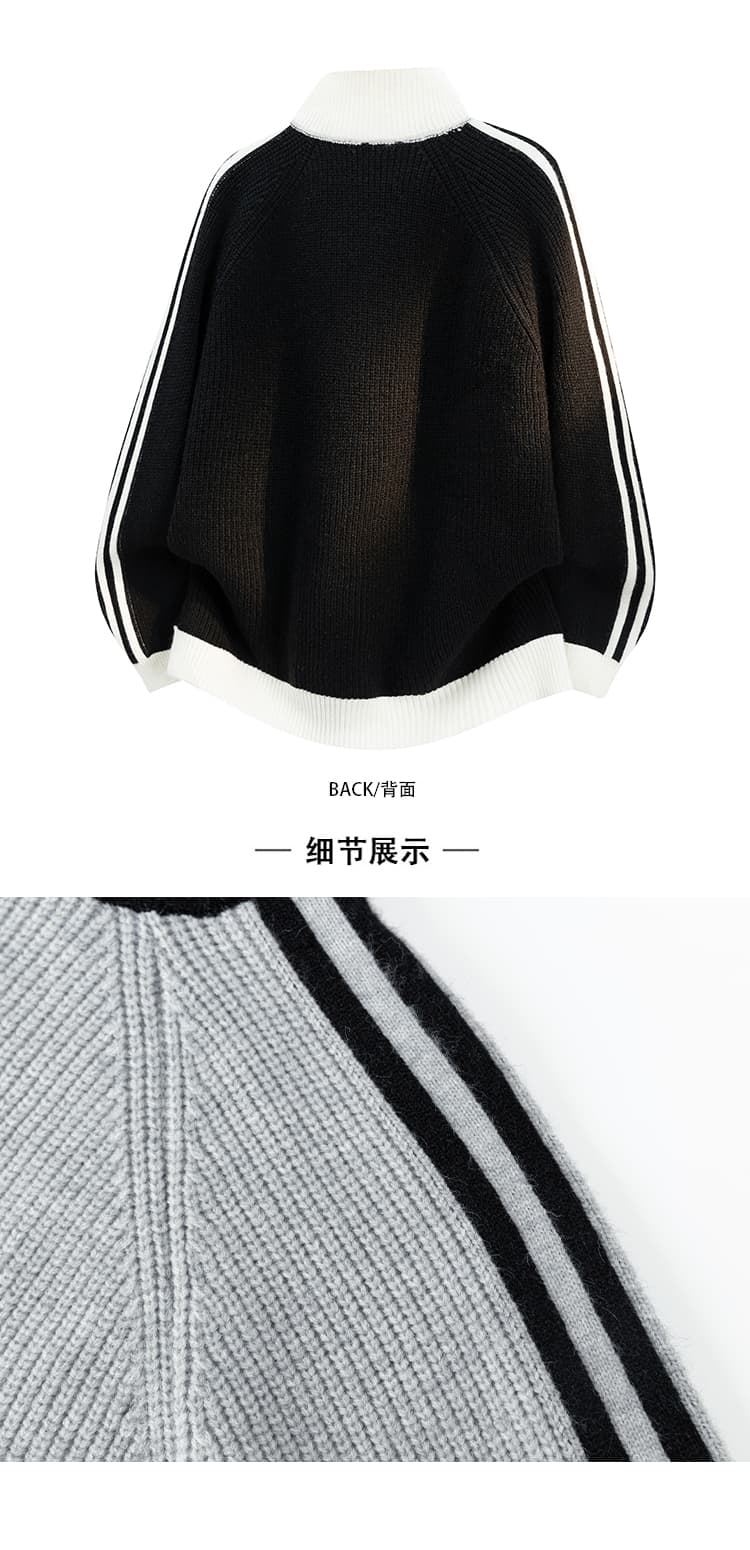 가을 겨울 두꺼운 보온 부드럽다 편안함 통기성 털 실 트렌디 에디션 패션 커플 다용도 오픈 가디건 니트 스웨터 코트 상세 이미지 6