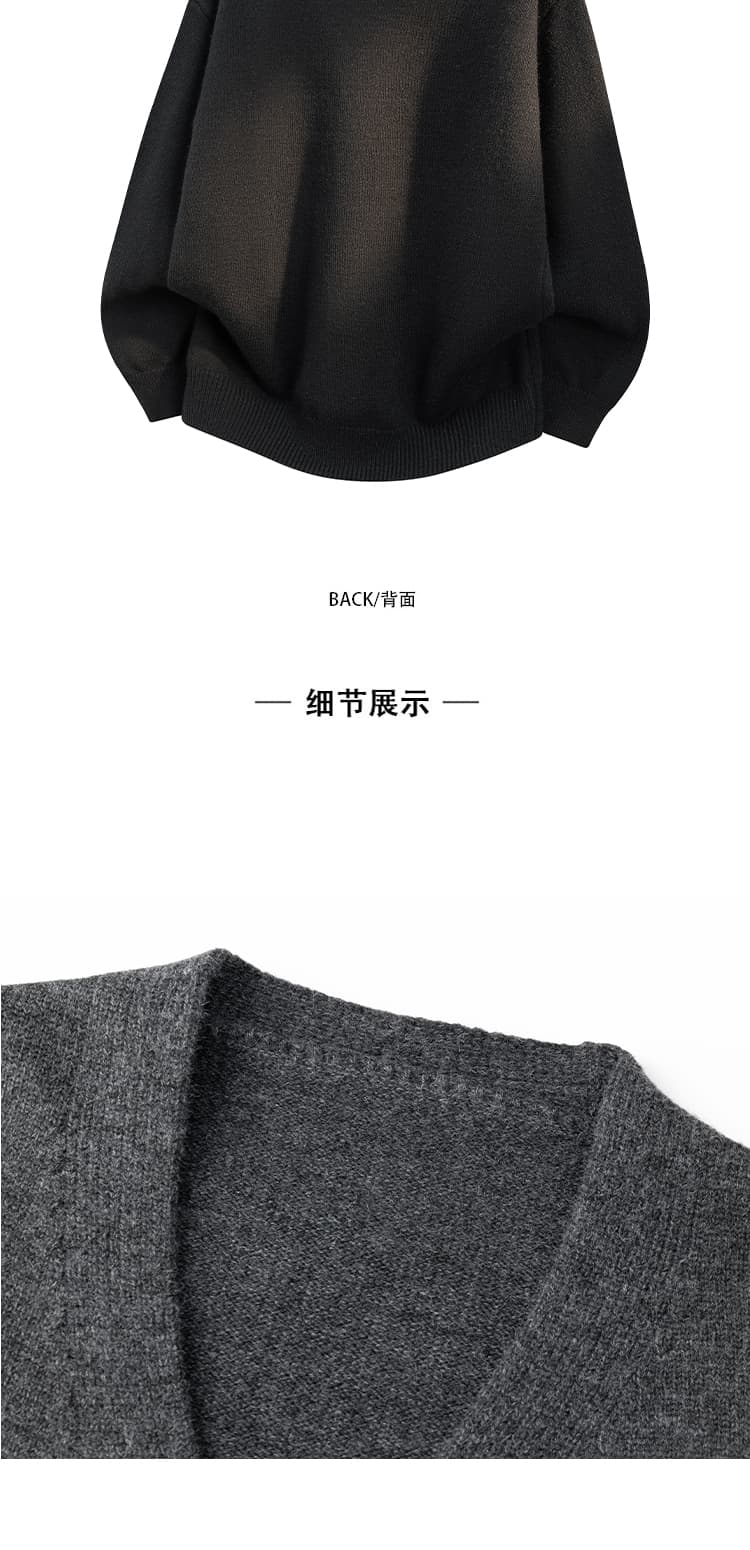 가을 겨울 두꺼운 보온 부드럽다 편안함 통기성 털 실 트렌디 에디션 패션 커플 다용도 오픈 가디건 니트 스웨터 코트 상세 이미지 5