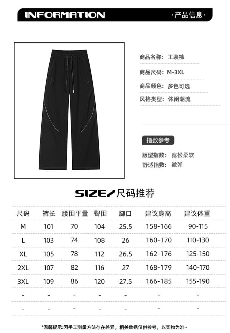 새로운 가을 워크웨어 팬츠 남성 아메리칸 조수 브랜드 루즈핏 패션 야외 기능 사계절 트렌드 레트로 낙하산 병 바지 상세 이미지 2