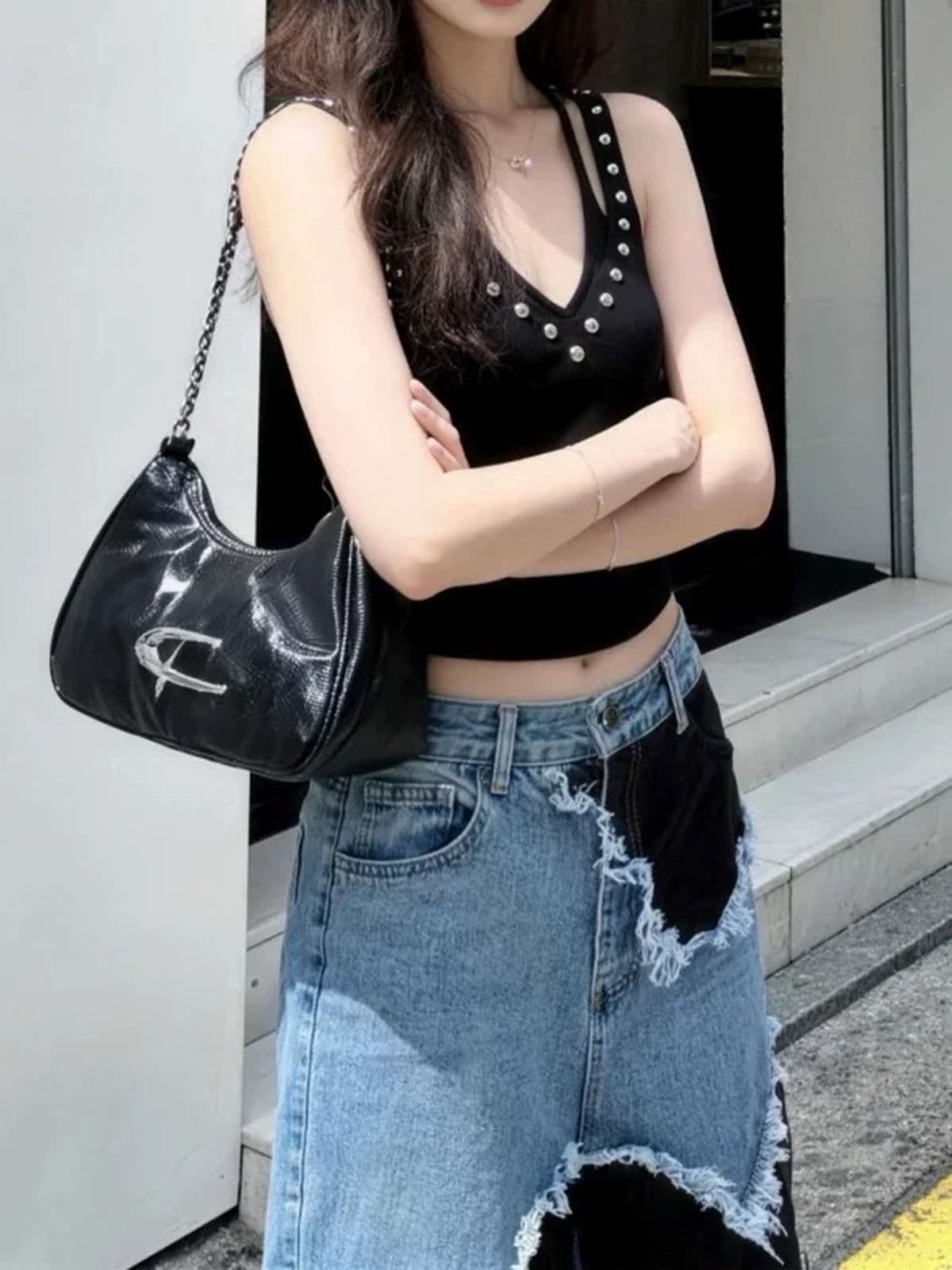 아메리칸 레트로 거친 가장자리 하트 스트레이트 청바지 바지 여자 2026 여름 새로운 디자인 센스 넓은 다리 길이 바지 상세 이미지 3