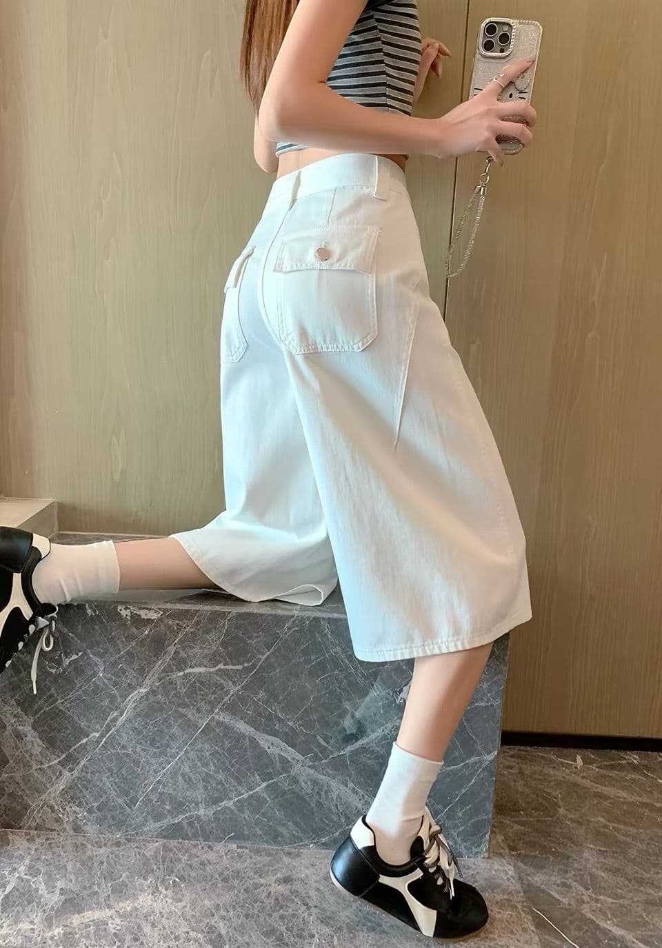 아메리칸 레트로 7 점 넓은 다리 청바지 여성 2026 여름 얇은 스타일 하이웨이스트 슬림해 보이는 루즈핏 스트레이트 6 점 바지 이미지 2