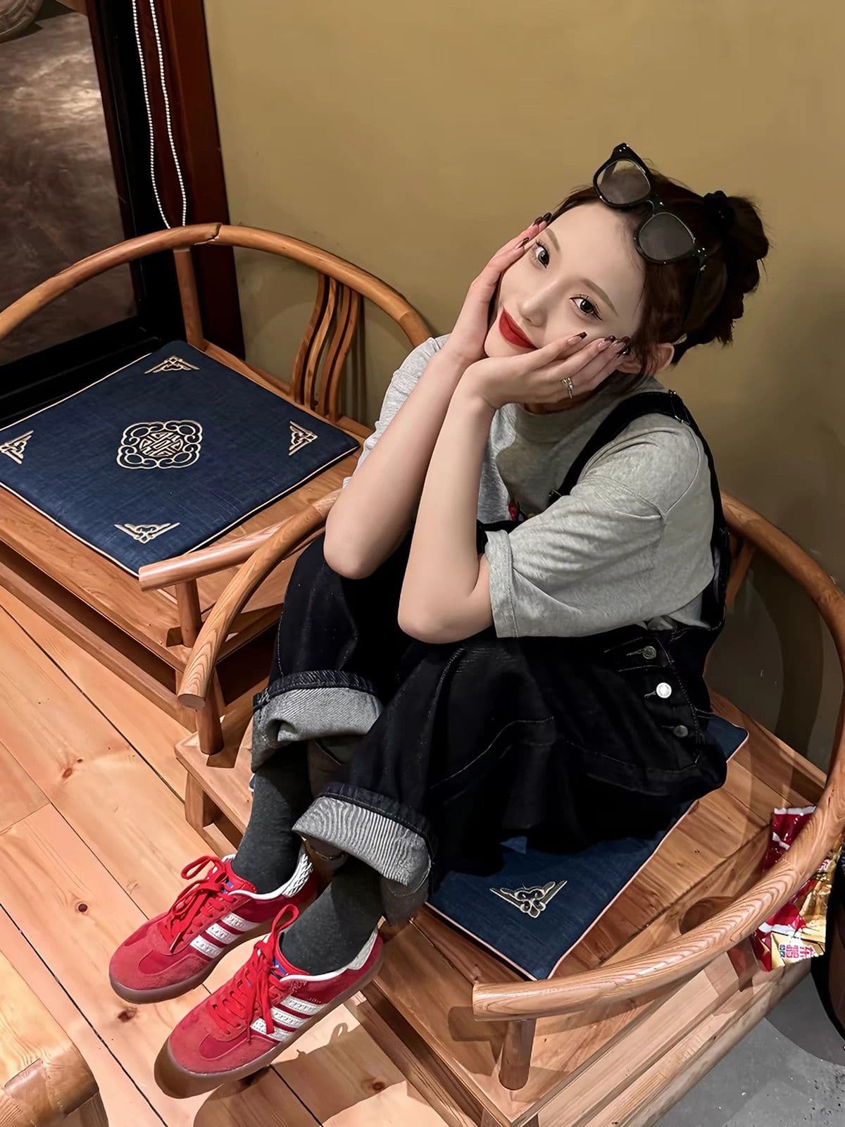 데님 멜빵 바지 여성 2026 새로운 작은 키 워크웨어 아메리칸 레트로 느긋한 바람 루즈핏 하이웨이스트 스트레이트 넓은 다리 상세 이미지 4