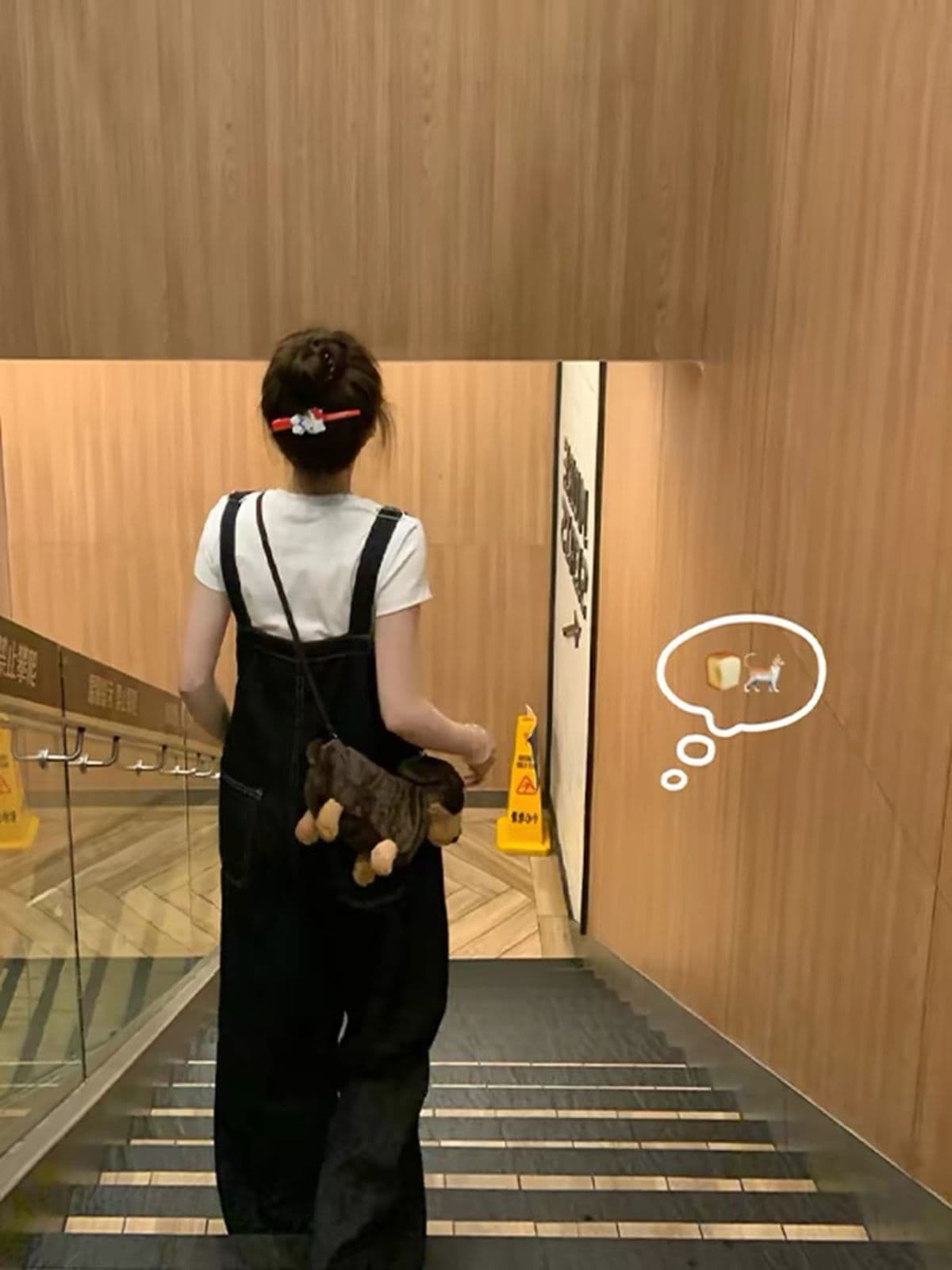 데님 멜빵 바지 여성 2026 새로운 작은 키 워크웨어 아메리칸 레트로 느긋한 바람 루즈핏 하이웨이스트 스트레이트 넓은 다리 상세 이미지 5