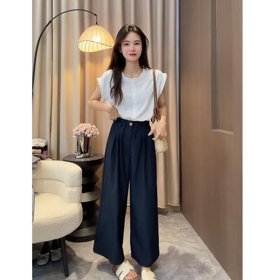 2026 여름 새로운 프랑스식 연령 감소 프릴 디자인 루즈핏 슬림해 보이는 단색 다용도 외국 가스 작은 날다 소매 셔츠 상세 이미지 4