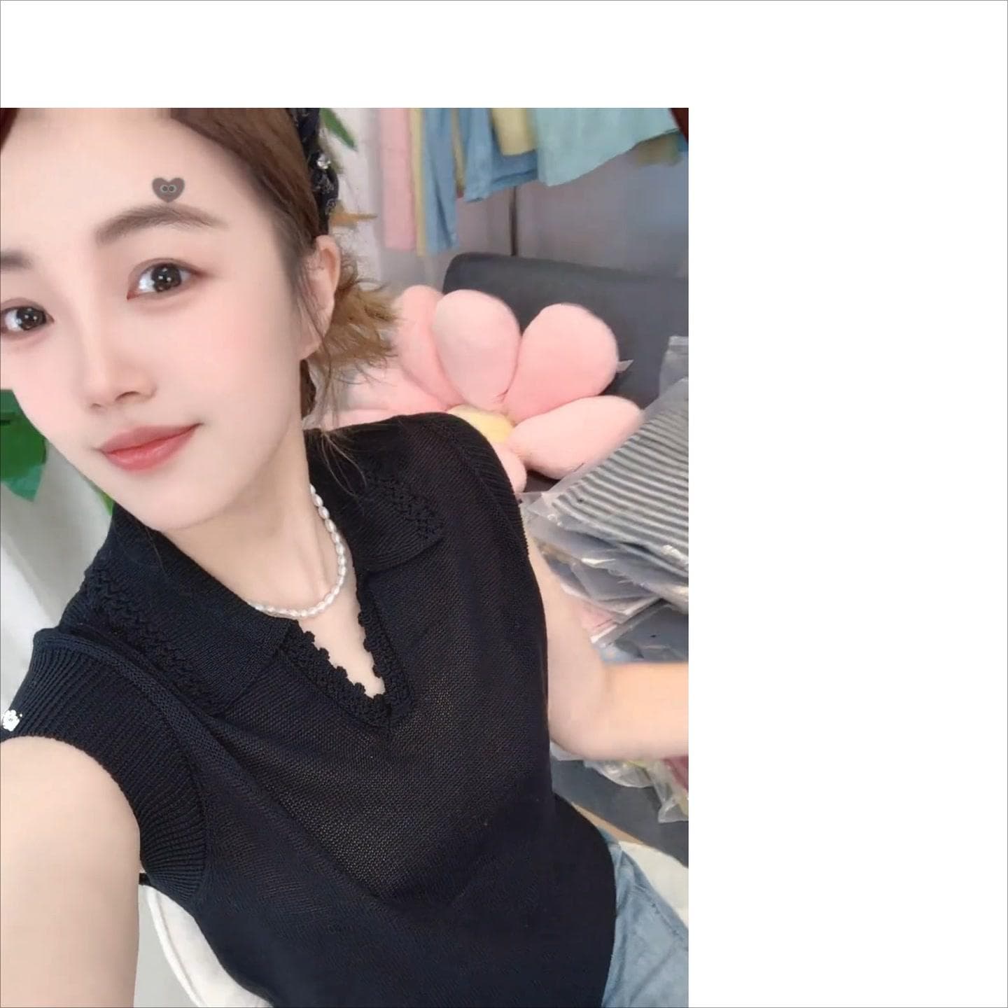 2026 여름 새로운 한 부서 폴로 칼라 반팔 니트 스웨터 여성 패션 품격 슬림해 보이는 다용도 연령 감소 캐주얼 맨위 상세 이미지 4