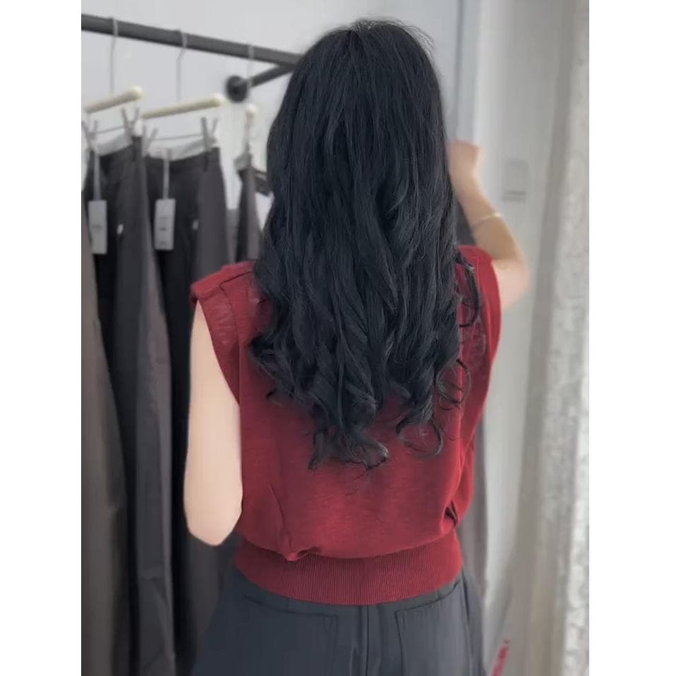 올해 슈퍼 화재 패션 착용 가져 가라. 한 부서 Feifei 소매 짠 셔츠 옷 여성 여름 새로운 슬림해 보이는 다용도 맨위 이미지 3