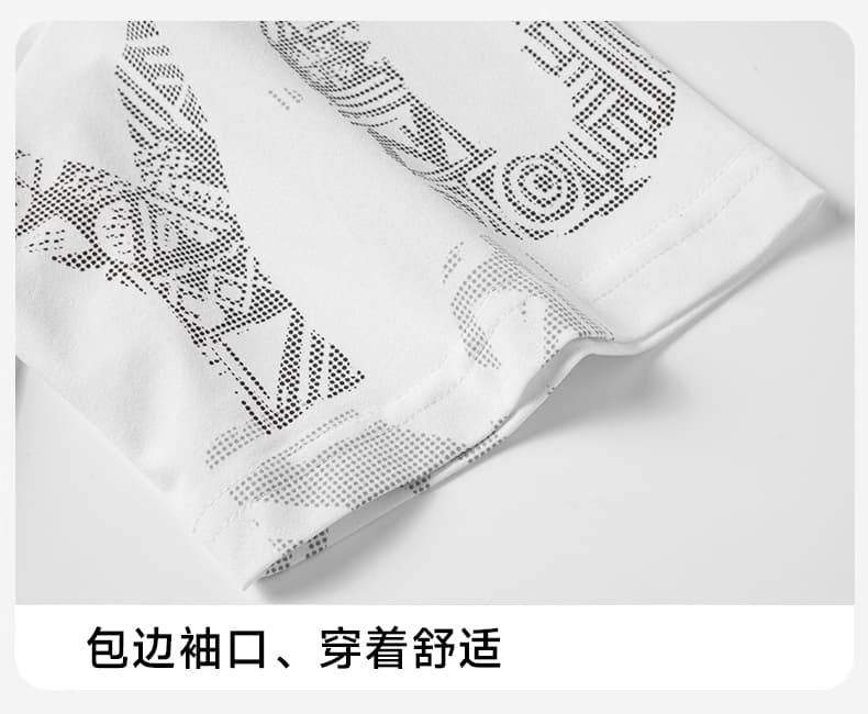 국경 간 여름 새로운 3 차원 플리츠 징 통기성 차가운 센스 루즈핏 캐주얼 남녀 같은 단락 반팔 티셔츠 빅 사이즈 상세 이미지 21