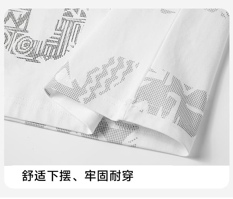 국경 간 여름 새로운 3 차원 플리츠 징 통기성 차가운 센스 루즈핏 캐주얼 남녀 같은 단락 반팔 티셔츠 빅 사이즈 상세 이미지 22