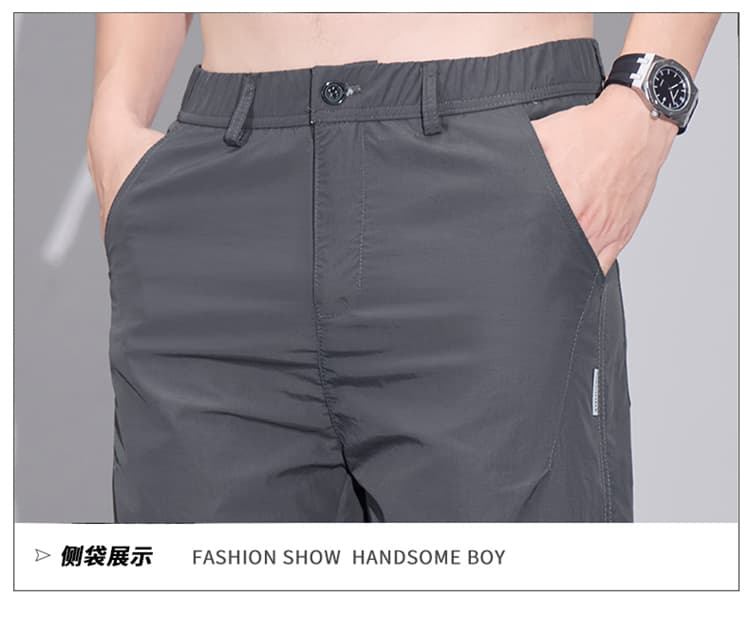 루즈핏 캐주얼 바지 여름 슈퍼 얇은 얼음 센스 남자 면 소재 폭발 스트레이트 조수 브랜드 비즈니스 긴 바지 통기성 차가운 센스 바지 상세 이미지 21