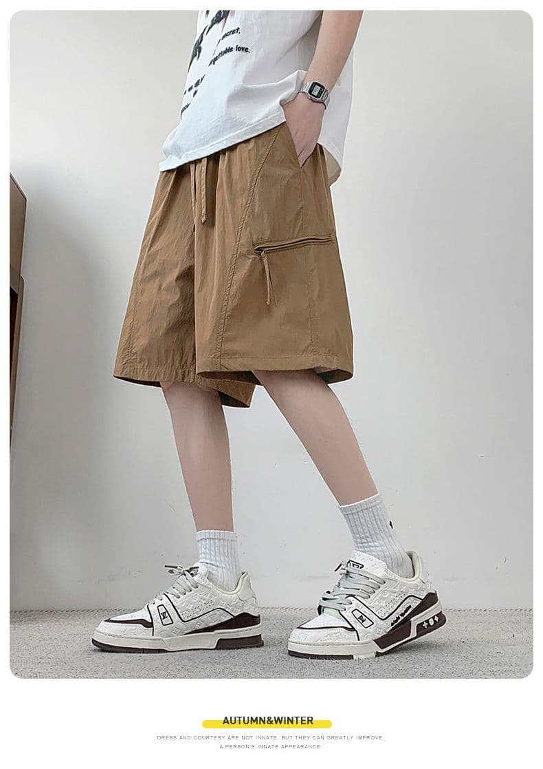 기능 속도 건조한 얇은 스타일 조수 브랜드 5 점 요금 워크웨어 반바지 남성 여름 얇은 스타일 아메리칸 속도 건조한 루즈핏 바지 상세 이미지 15