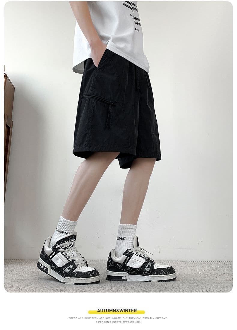 기능 속도 건조한 얇은 스타일 조수 브랜드 5 점 요금 워크웨어 반바지 남성 여름 얇은 스타일 아메리칸 속도 건조한 루즈핏 바지 상세 이미지 19