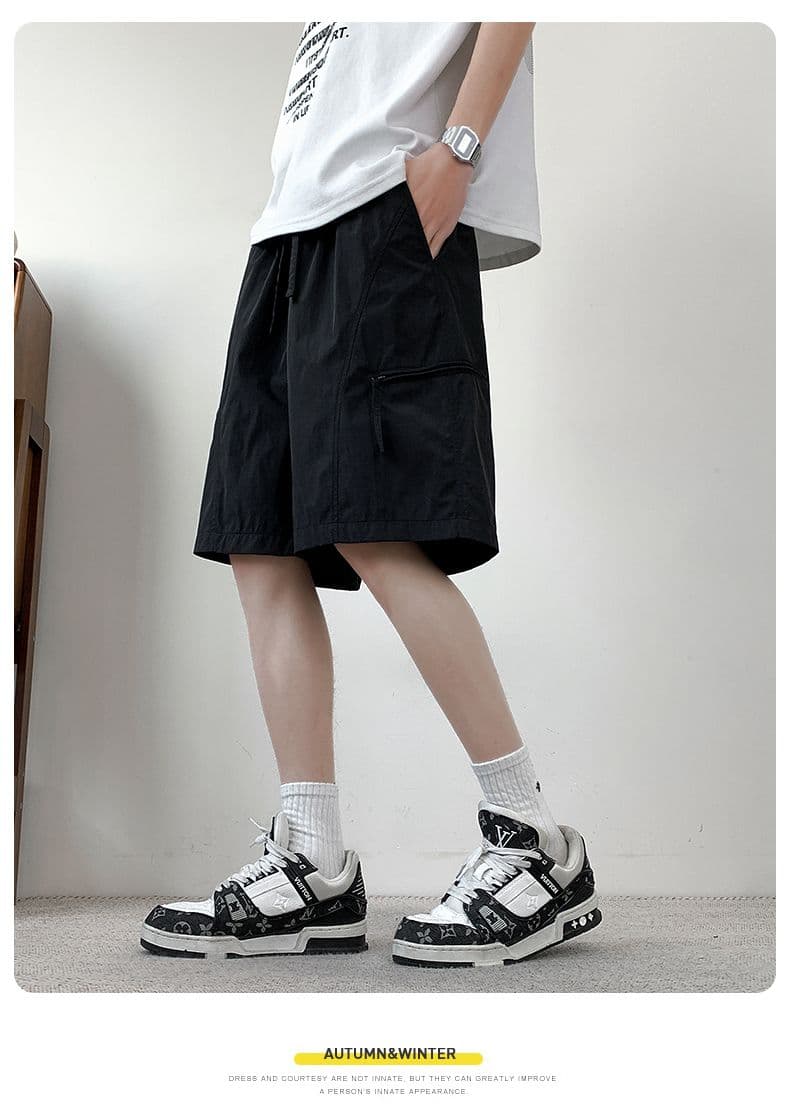 기능 속도 건조한 얇은 스타일 조수 브랜드 5 점 요금 워크웨어 반바지 남성 여름 얇은 스타일 아메리칸 속도 건조한 루즈핏 바지 상세 이미지 20