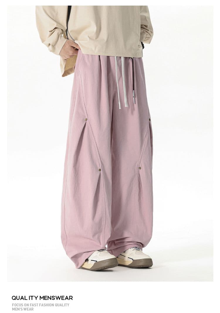 아메리칸 스트레이트 넓은 다리 캐주얼 바지 아웃도어 팬츠 남성 여름 얇은 스타일 루즈핏 스트레이트 패션 운동 커플 긴 바지 상세 이미지 14
